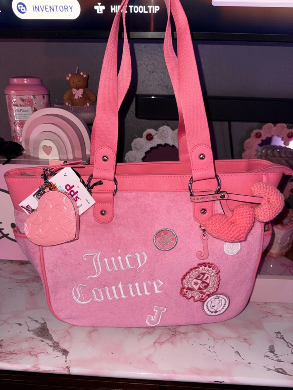 Juicy Couture Juicy Girls Rule Tote in Cherry Blossom - Picture 5 of 15